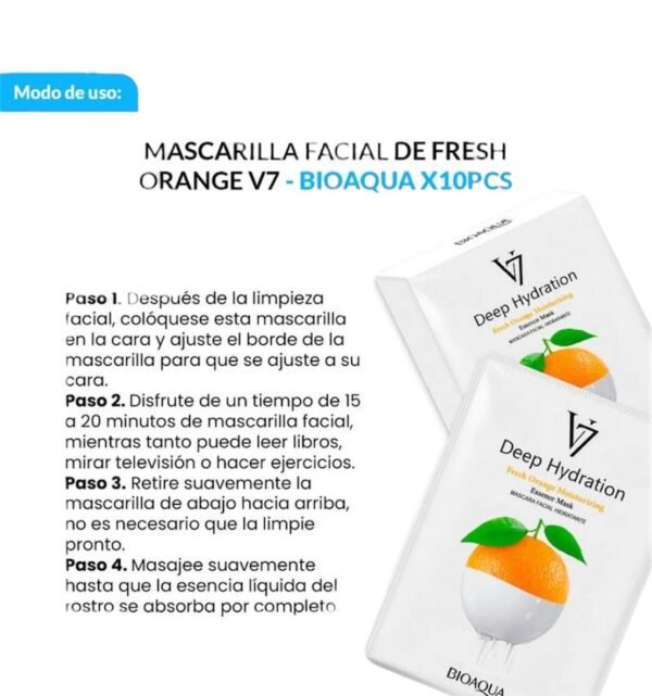 Mascarilla facial hidratante - Naranja