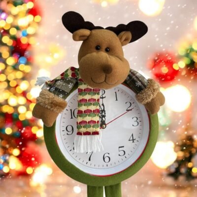 Reloj navideño con muñecos