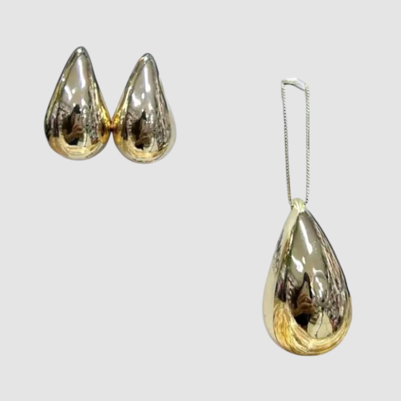 Juego de Gotas - Aretes y Collar