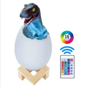 Lampara de dinosaurio 3D multicolor Led