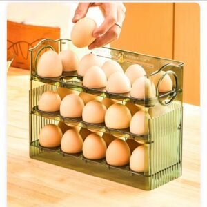 Organizador de acrilico para huevos de 3 niveles