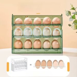 Organizador de acrilico para huevos de 3 niveles