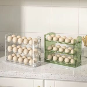 Organizador de acrilico para huevos de 3 niveles