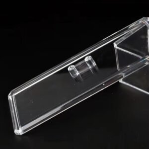 Organizador acrilico rectangular con 3 divisiones y tapa