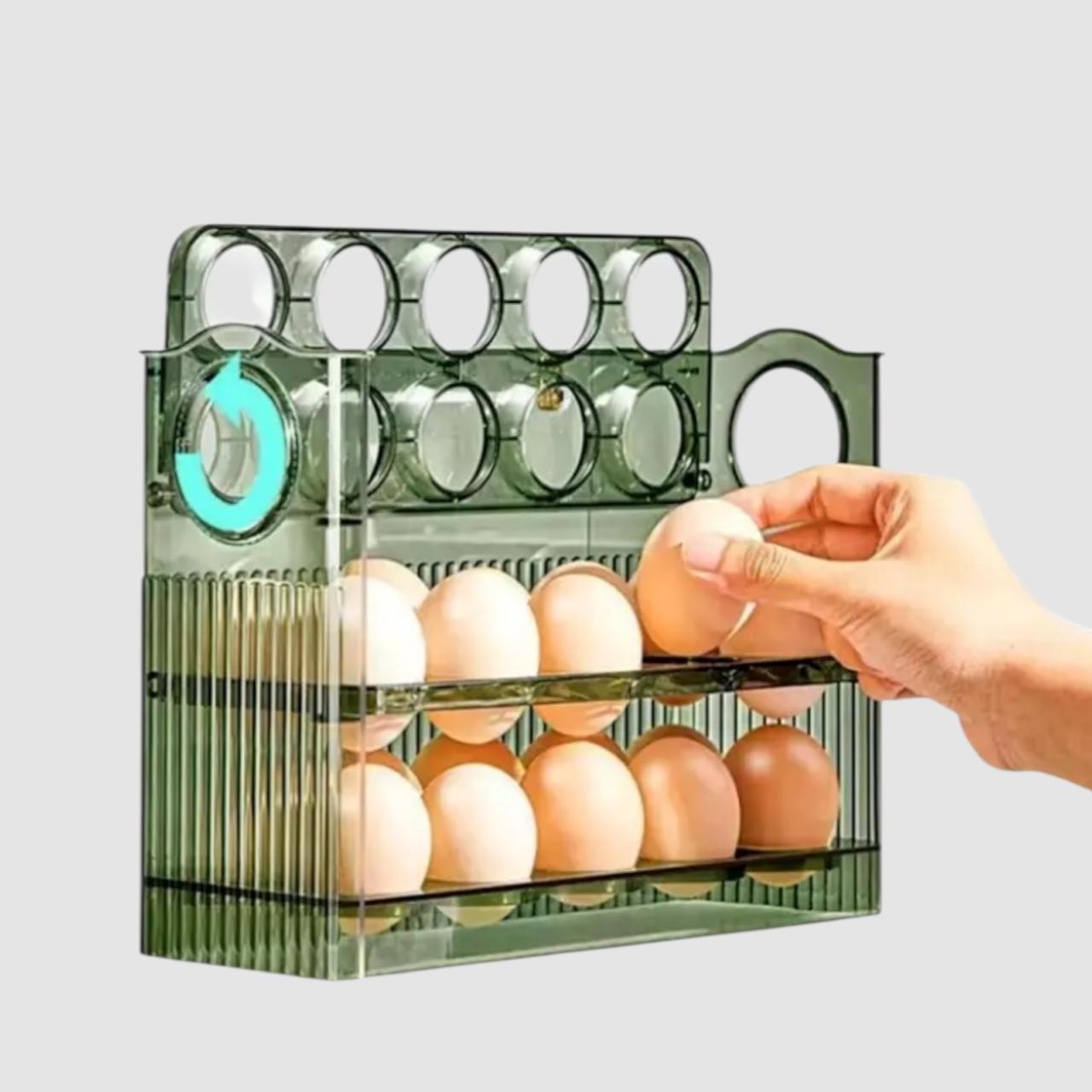 Organizador de acrilico para huevos de 3 niveles