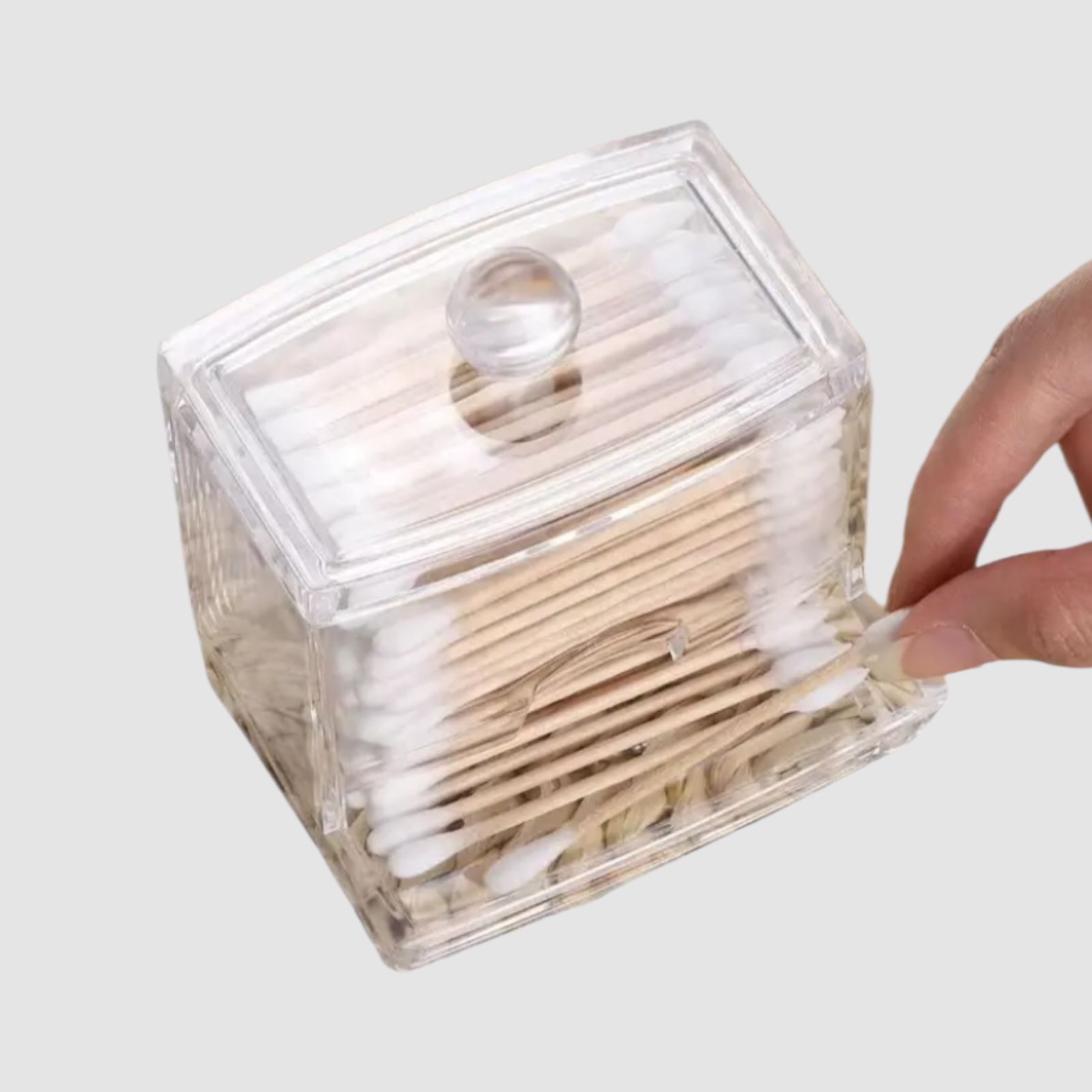 Organizador acrilico para hisopos
