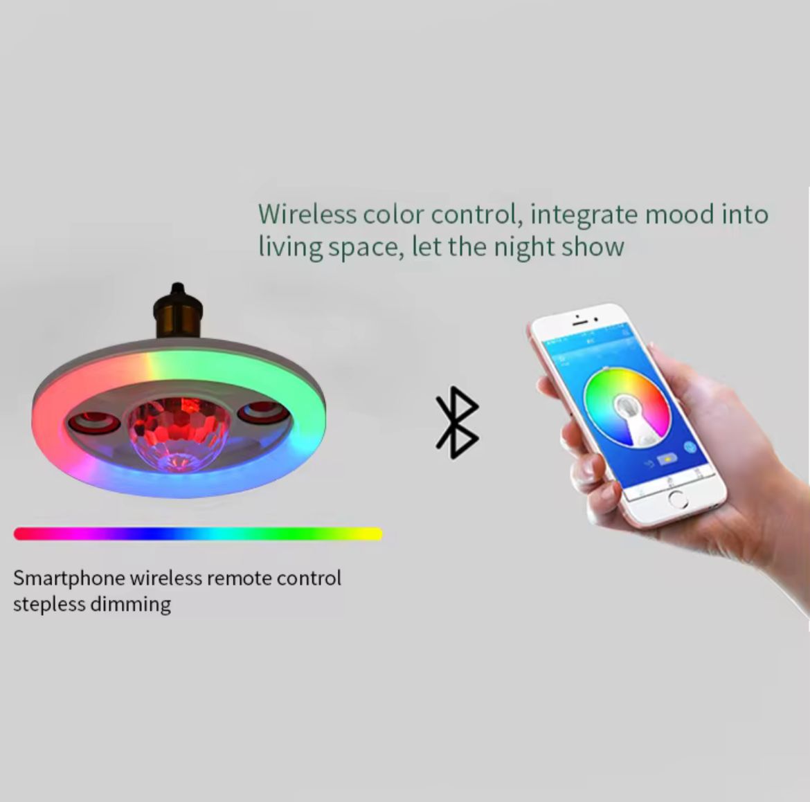 Foco Led Bluetooth doble parlante
