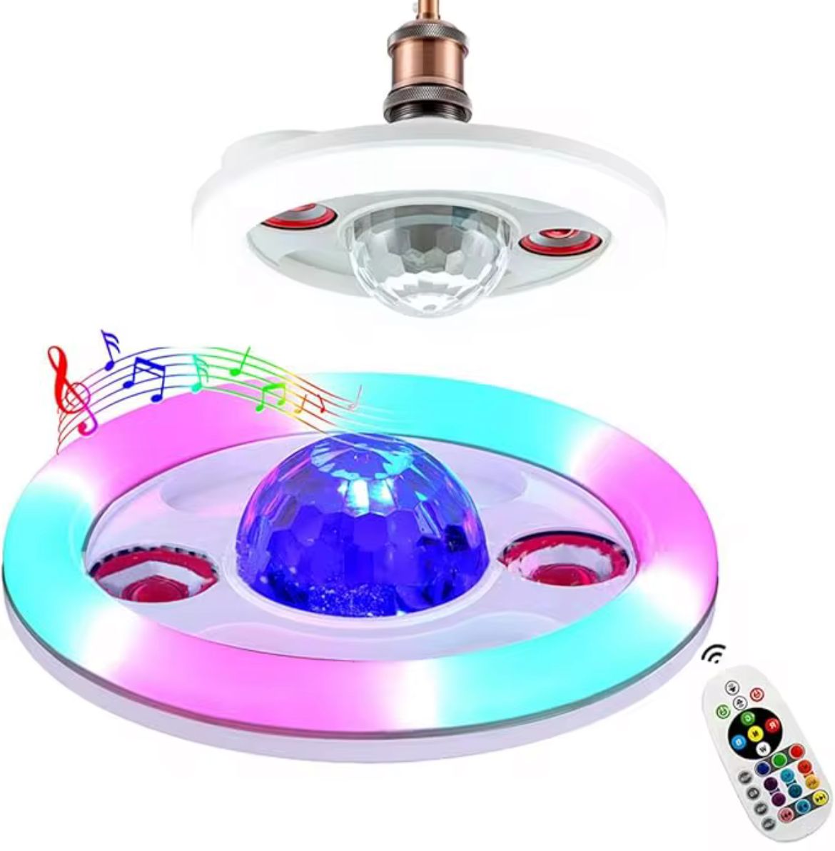 Foco Led Bluetooth doble parlante