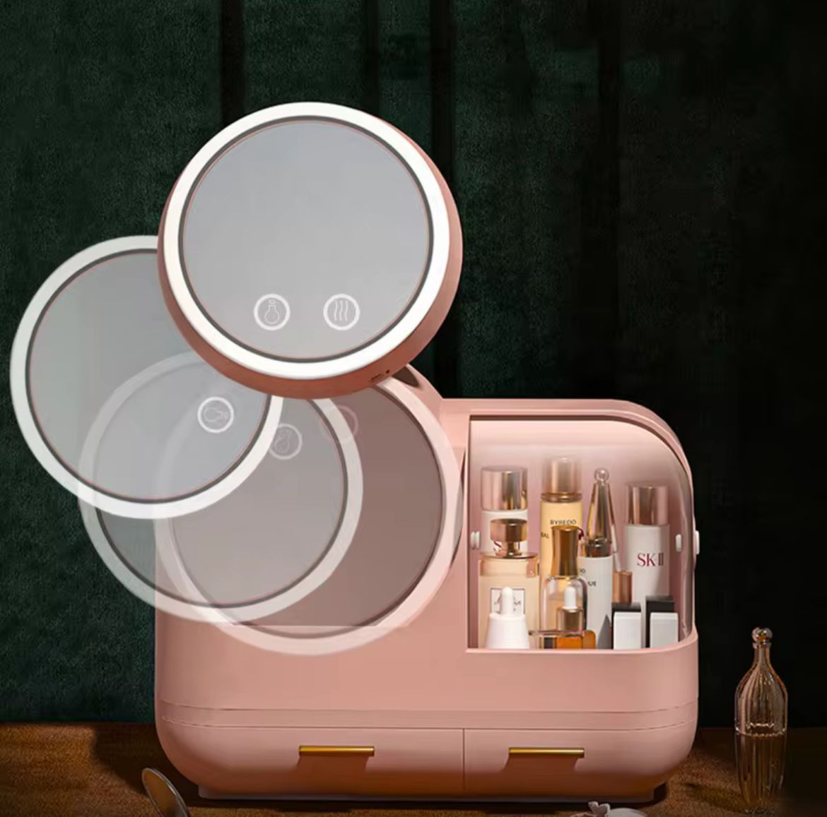 Espejo Led Organizador con Ventilador