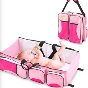 Cama portatil bebe - Pañalera 2 en 1 - Cuna portatil