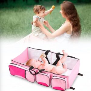 Cama portatil bebe - Pañalera 2 en 1 - Cuna portatil