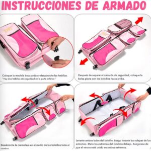 Cama portatil bebe - Pañalera 2 en 1 - Cuna portatil