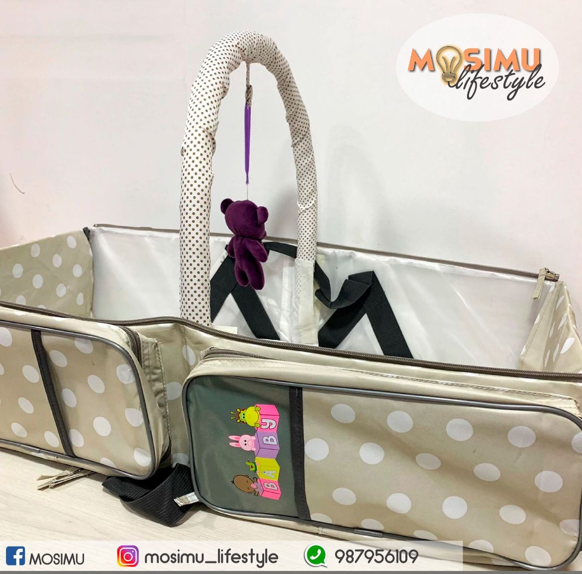 Cama portatil bebe - Pañalera 2 en 1 - Cuna portatil