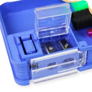 Cartuchera con calculadora y tajador para niños