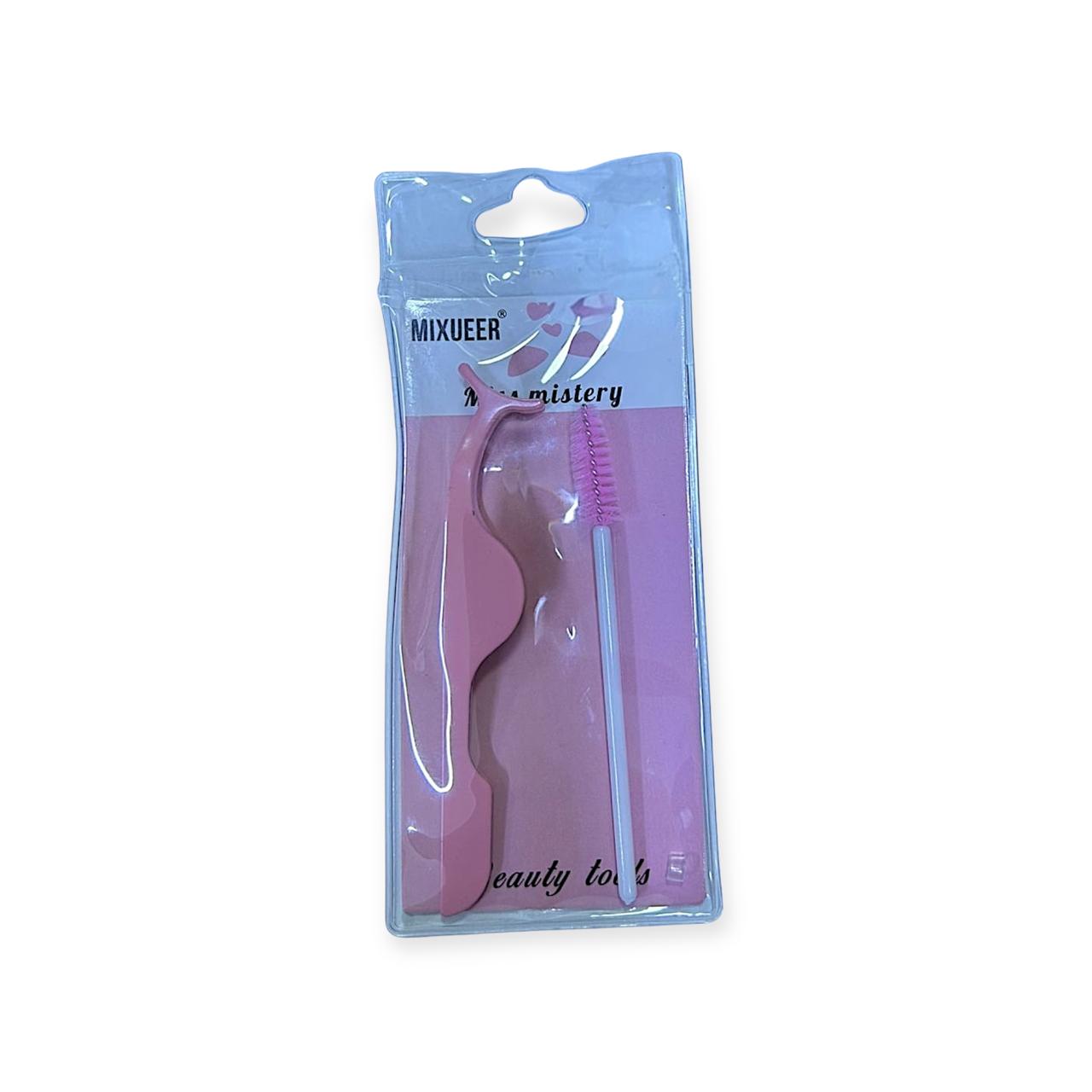 Pinza para pestañas + cepillo