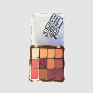 Paleta de sombras para ojos de colores nude con glitter Revel Choco gift