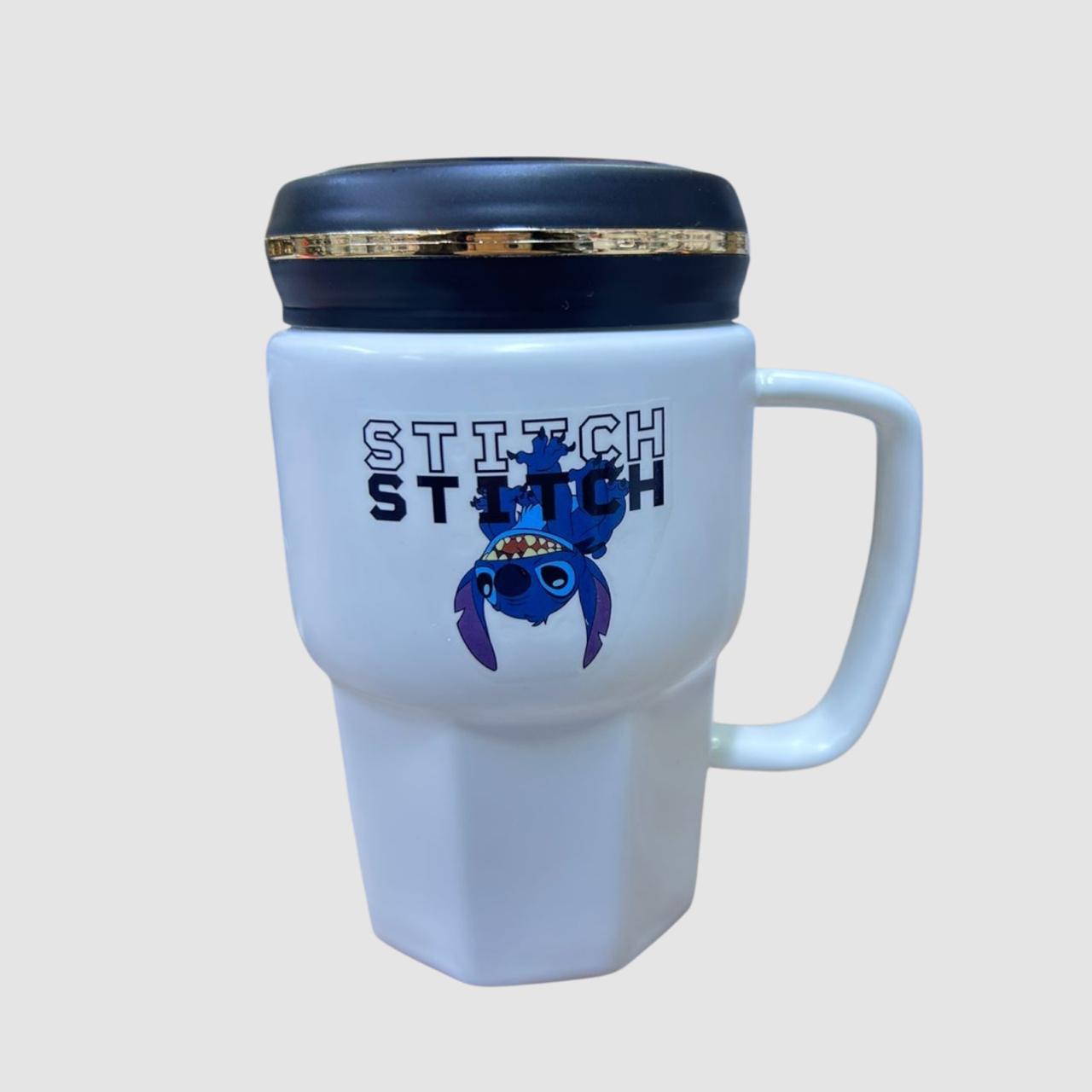 Taza de Loza con Tapa de Espejo Disney