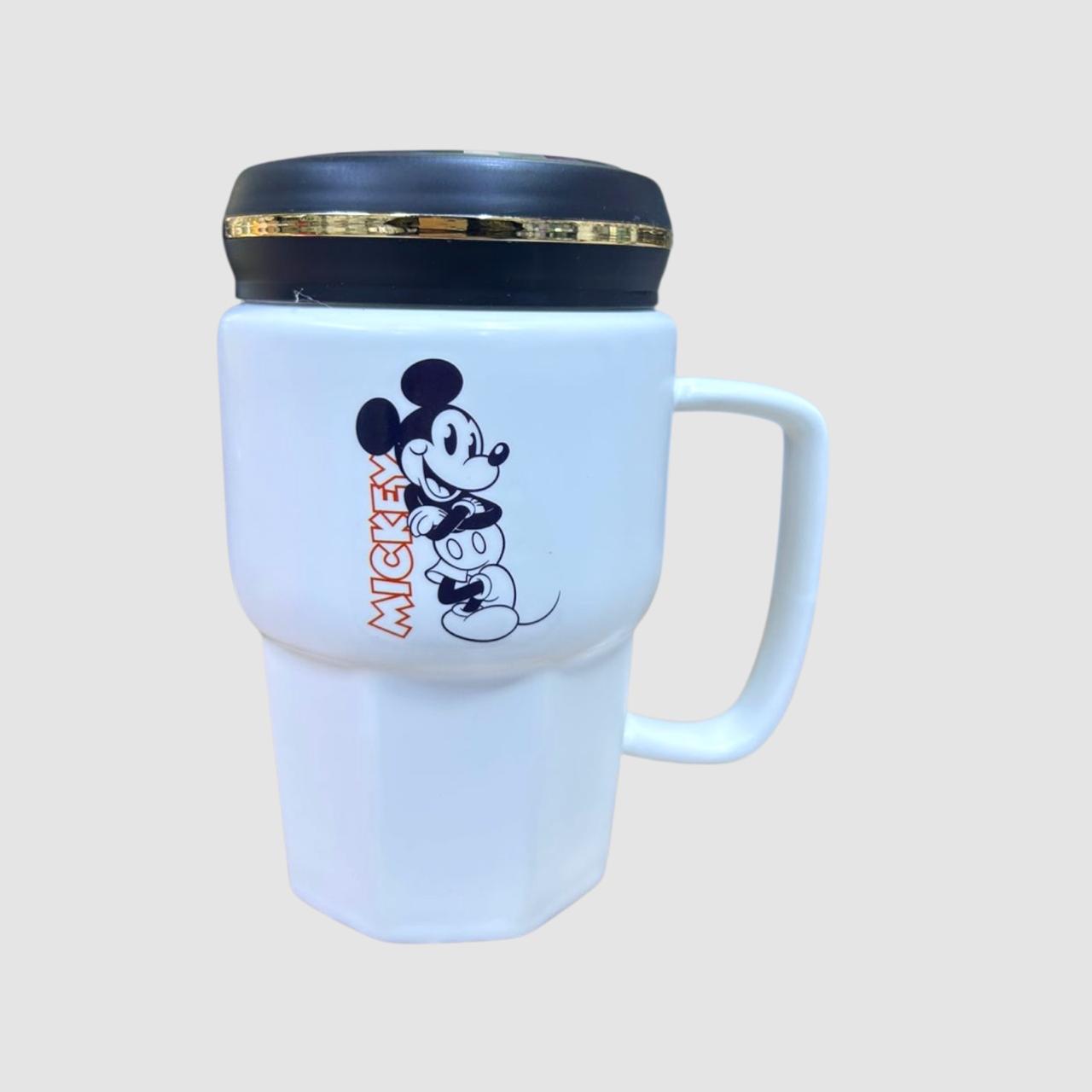 Taza de Loza con Tapa de Espejo Disney