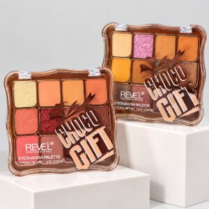 Paleta de Sombras para Ojos de Colores Nude con Glitter -Revel