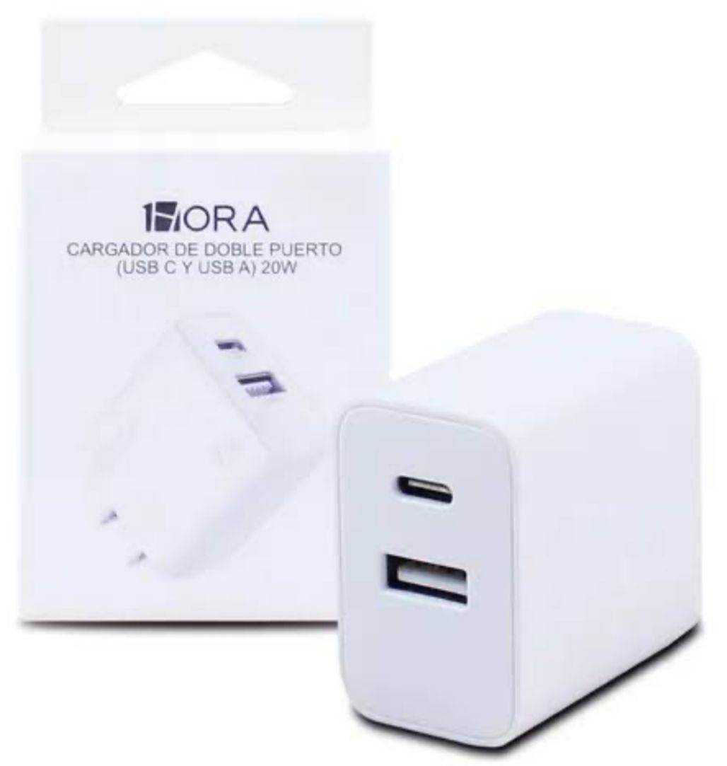 Cubo Cargador Carga Rápida Tipo USB / C 20 w