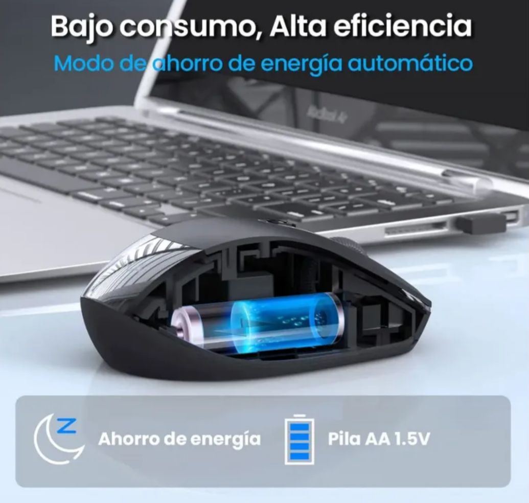 Mouse Inalámbrico 1 Hora ergonomico ligero