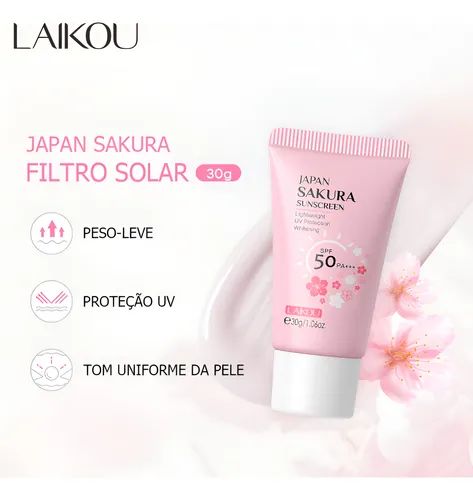 Japan Sakura Bloqueador + SPF 50 PA+++ | Laikou (50 g)