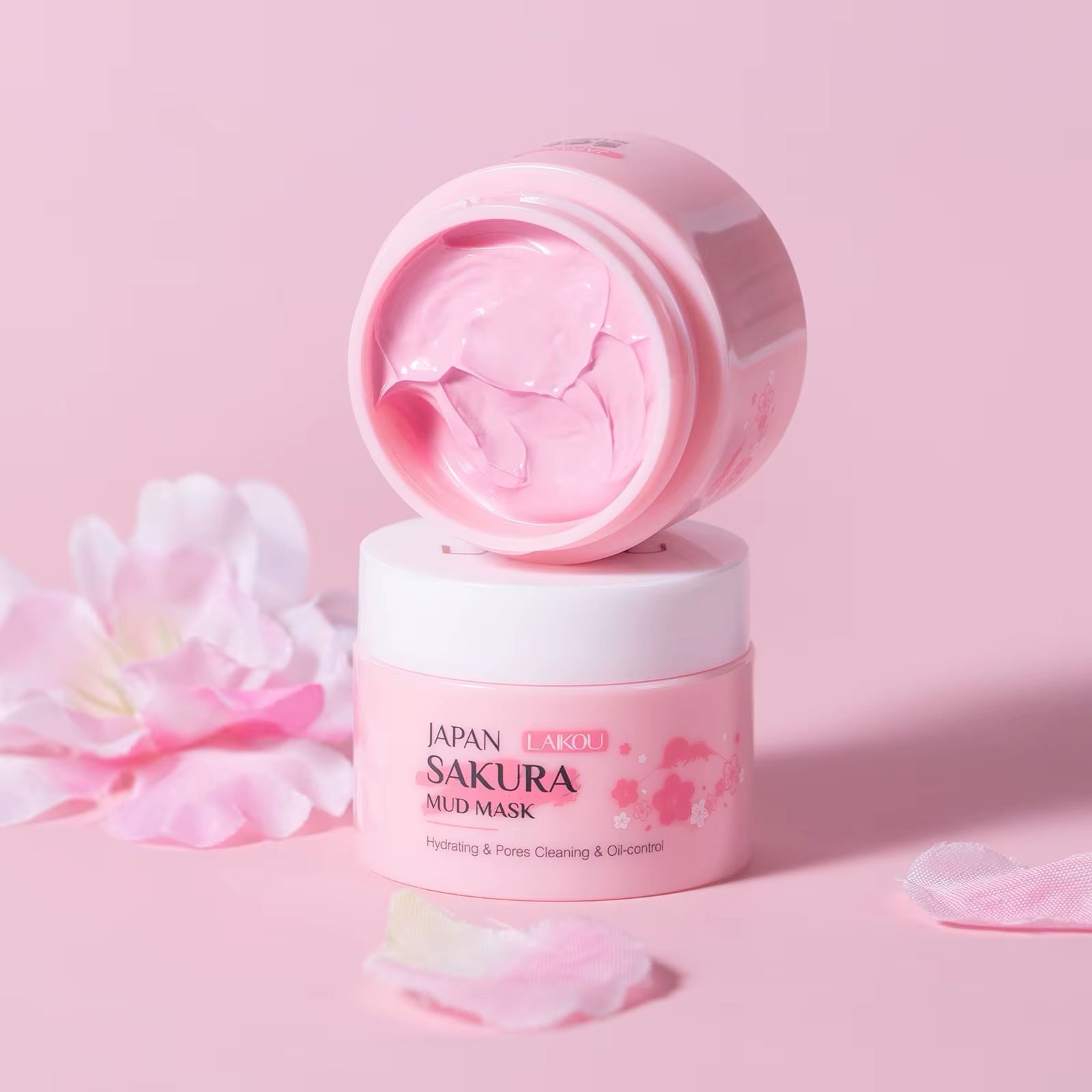 Laikou Japan Sakura Mud Mask | Mascarilla de Lodo Volcánico con Sakura (Efecto Limpieza + Iluminación)