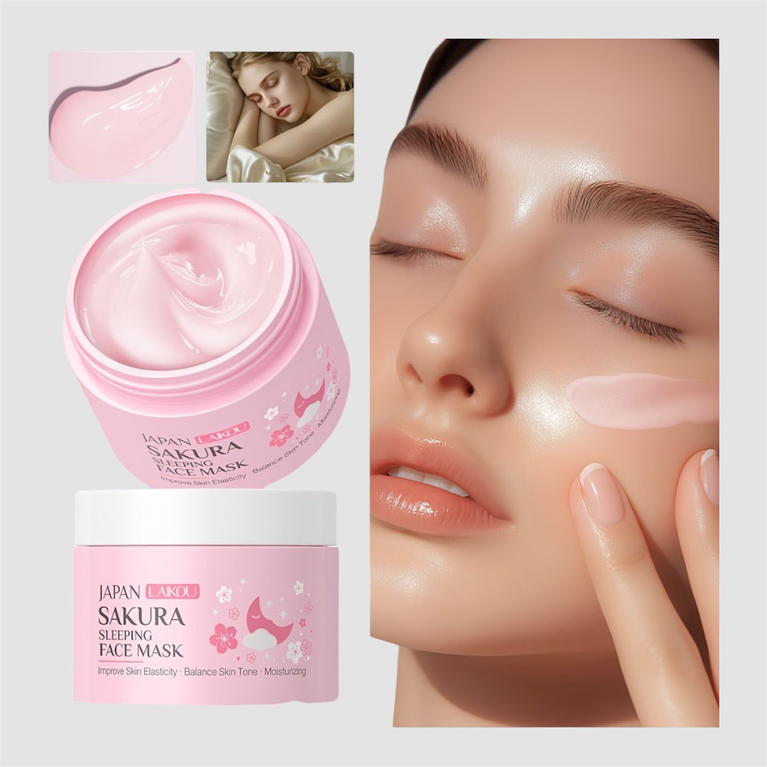 Laikou Japan Sakura Mud Mask | Mascarilla de Lodo Volcánico con Sakura (Efecto Limpieza + Iluminación)