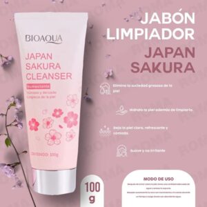 🌸 Bioaqua Japan Sakura Cleanser | Limpiador Facial Suave (100 g)
