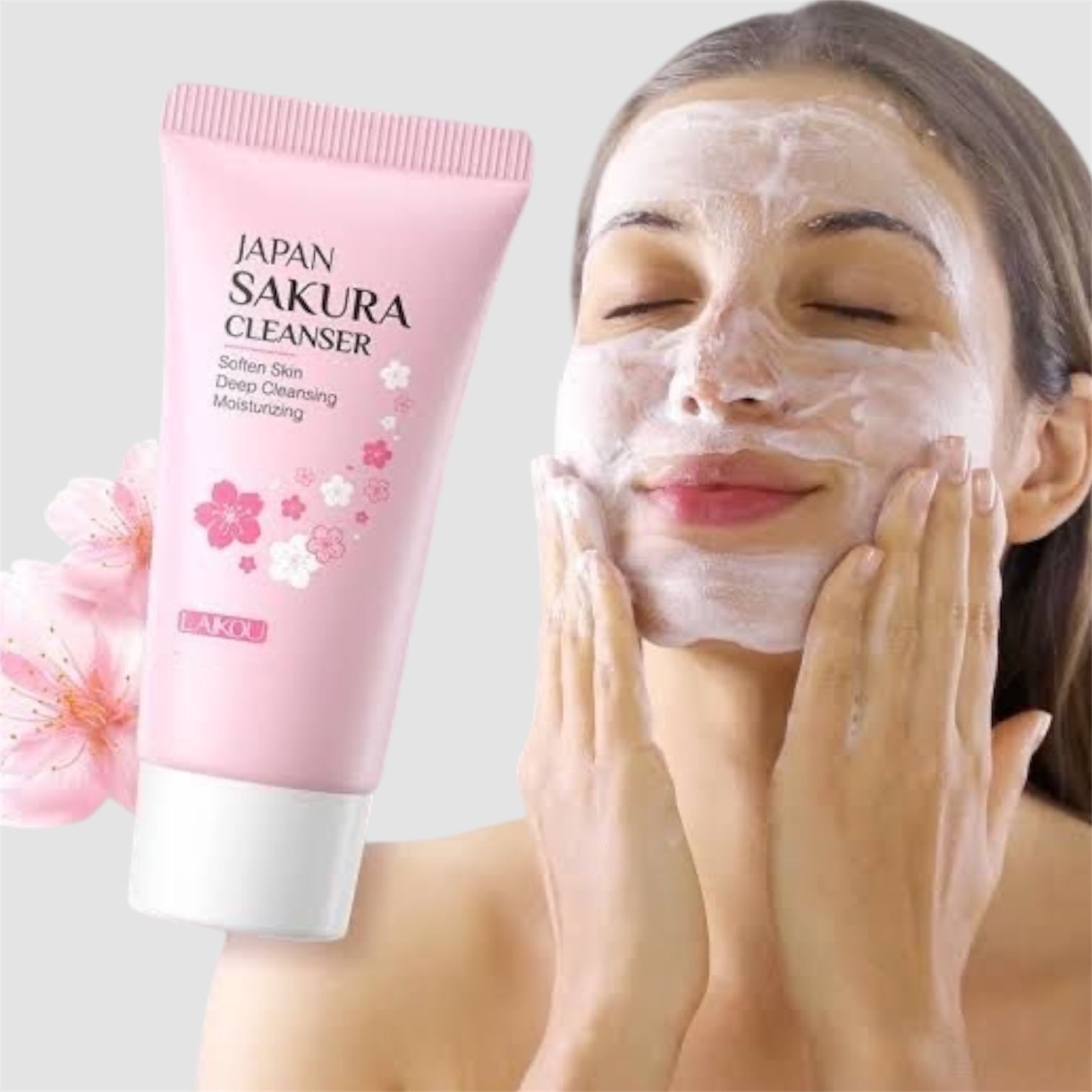 Bioaqua Japan Sakura Cleanser | Limpiador Facial Suave (100 g)