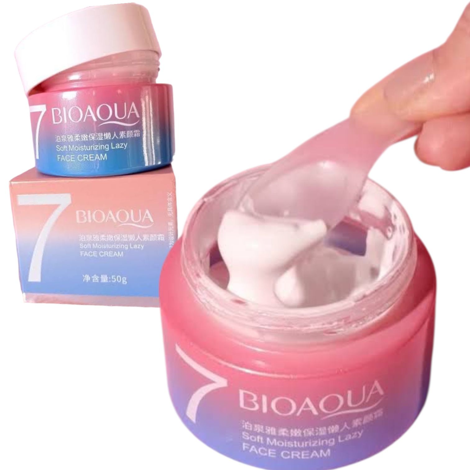 Crema hidratante aclaradora Vegana V7 Bioaqua 50 g