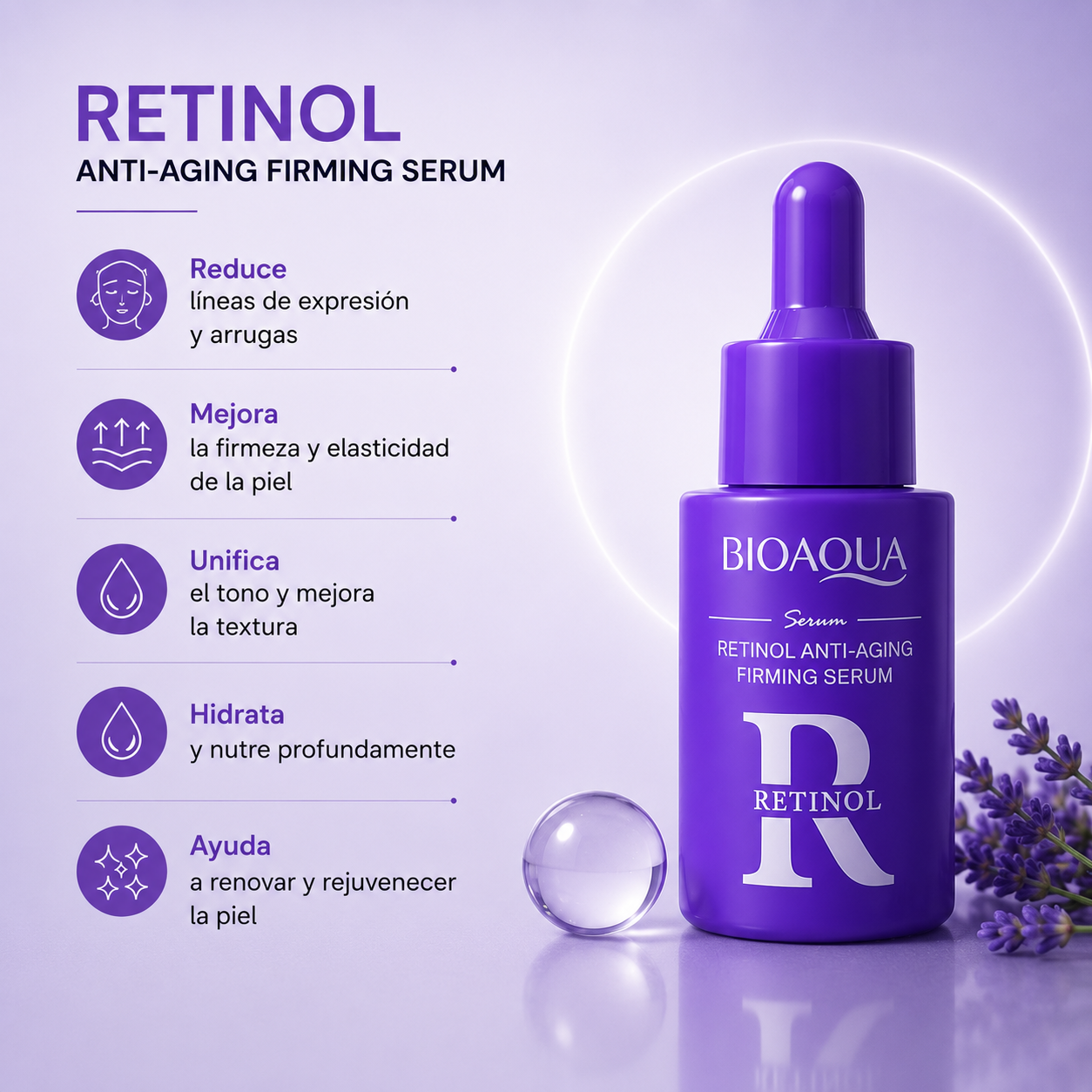 Sérum Facial Bioaqua Retinol Anti-Aging Firming Serum 30 ml