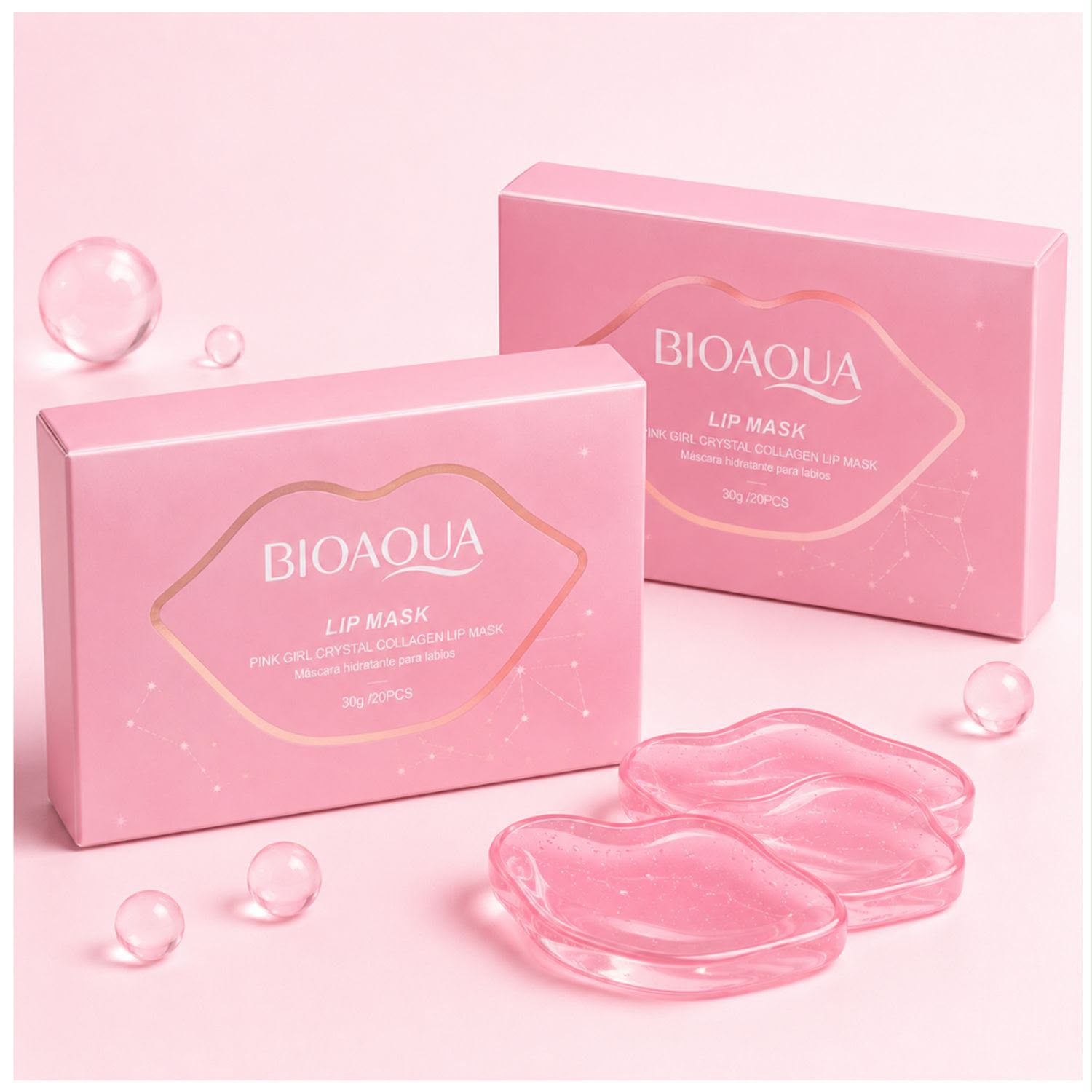 Parches Hidratantes de Colágeno Para Labios x20 pcs Bioaqua