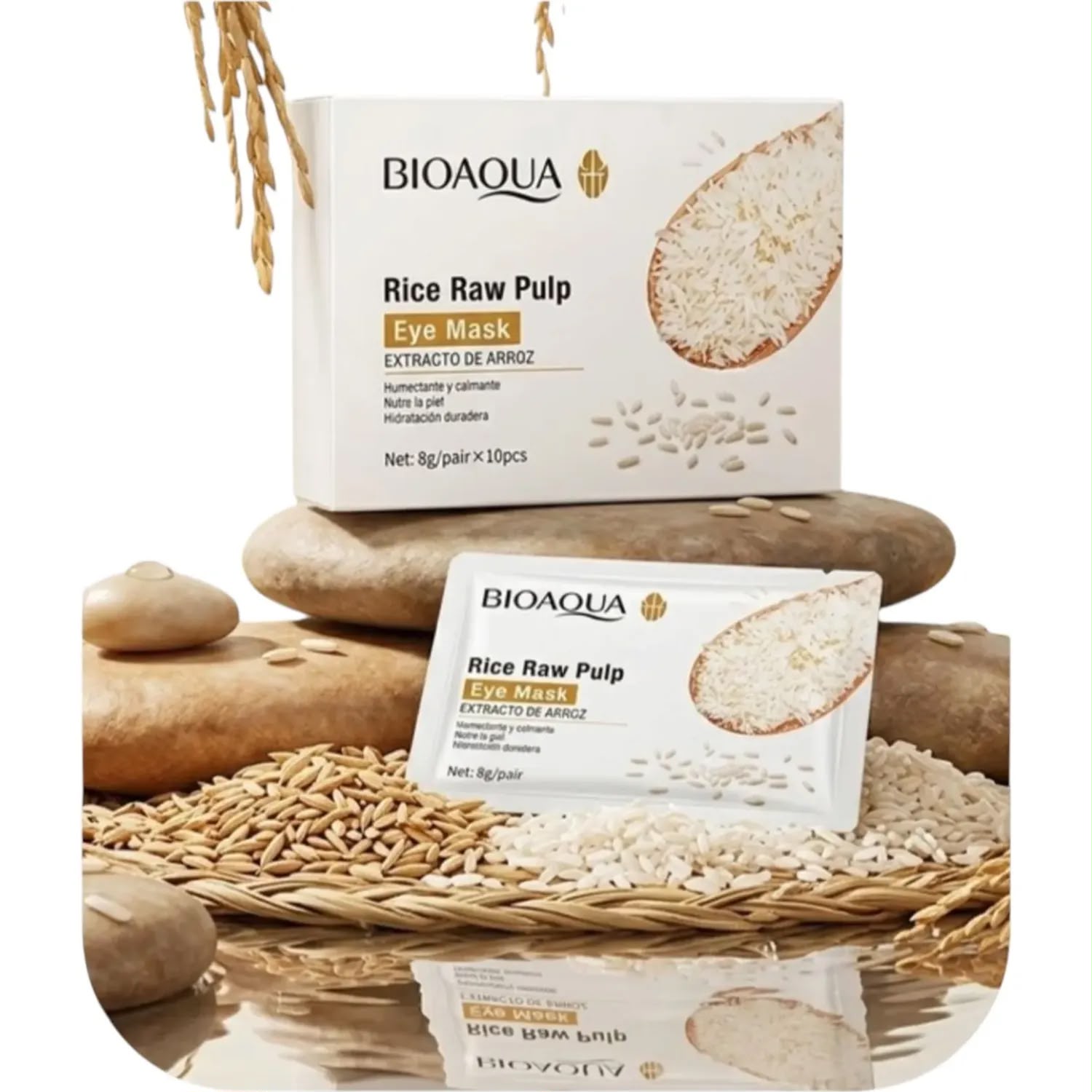 Parches Sachet De Ojos Linea De Arroz - Bioaqua