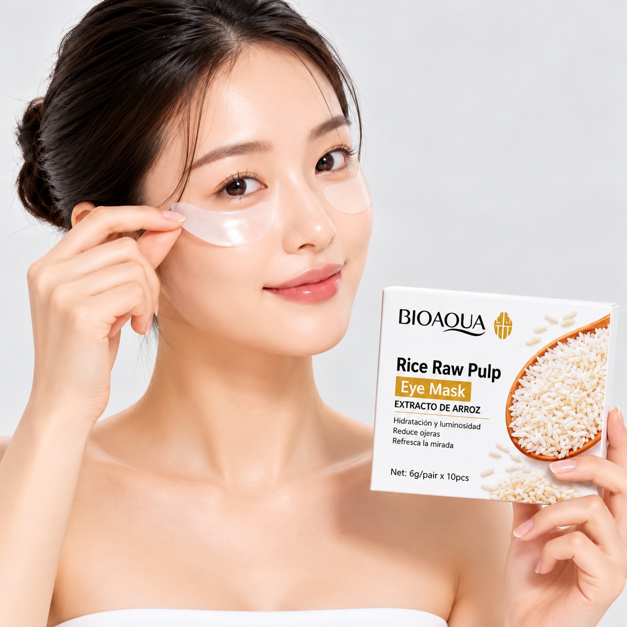 Parches Sachet De Ojos Linea De Arroz - Bioaqua