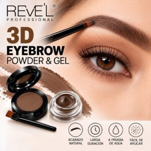 Kit de Cejas 3 en 1 (Polvo & Cream) - Revel