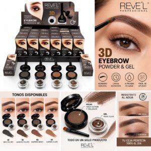 Kit de Cejas 3 en 1 (Polvo & Cream) - Revel