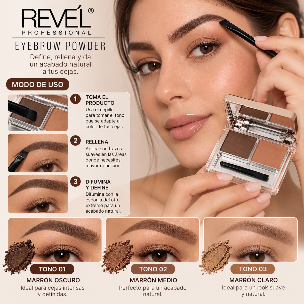 Sombra de Cejas Eyebrow Powder - Revel